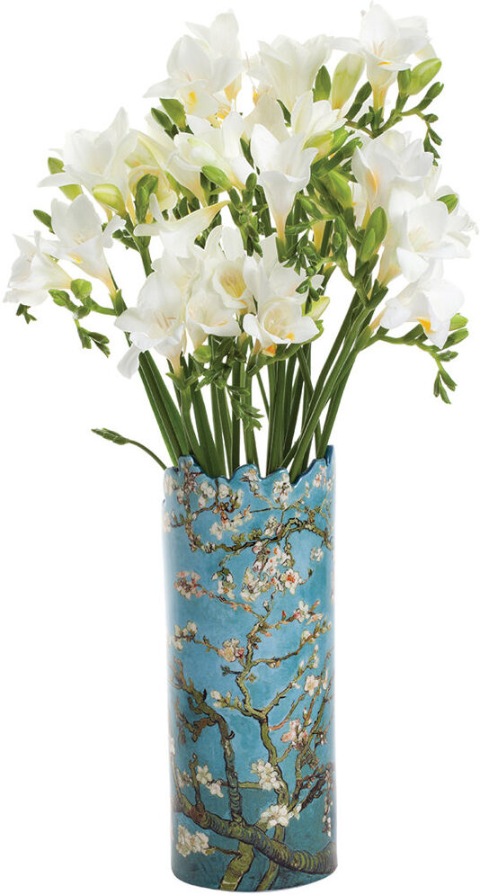 John Beswick, Van Gogh - Almond Tree in Blossom Vase Light Blue 23cm H X 9.5cm W X 9.5cm D