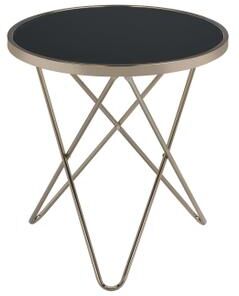 End Table by Acme in Champagne Black