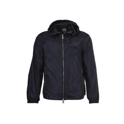 Windbreaker ARMANI EXCHANGE "Übergangsjacke Blouson Jacket", Herren, Gr. L, blau, Obermaterial: 100% Polyamid PA., Jacken Windbreaker