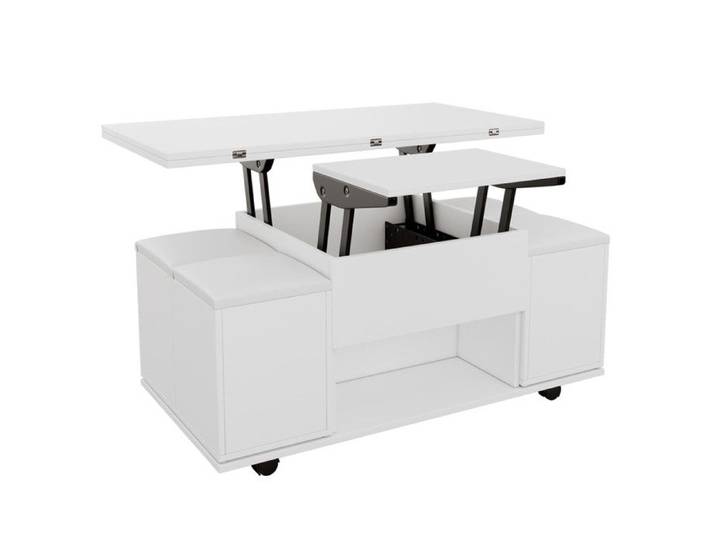 Table basse multifonctionnelle relevable - le bureau peut ouvrir 2 tables meubles de salon modernes table à manger table de loisirs