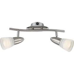 LED Decken Lampe Leuchte Beleuchtung Metall Nickel Matt Chrom Glas Opal Büro