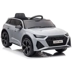 ES-Toys Kinder Elektrofahrzeug Audi RS6 lizenziert Kunstledersitz EVA-Reifen MP3 grau