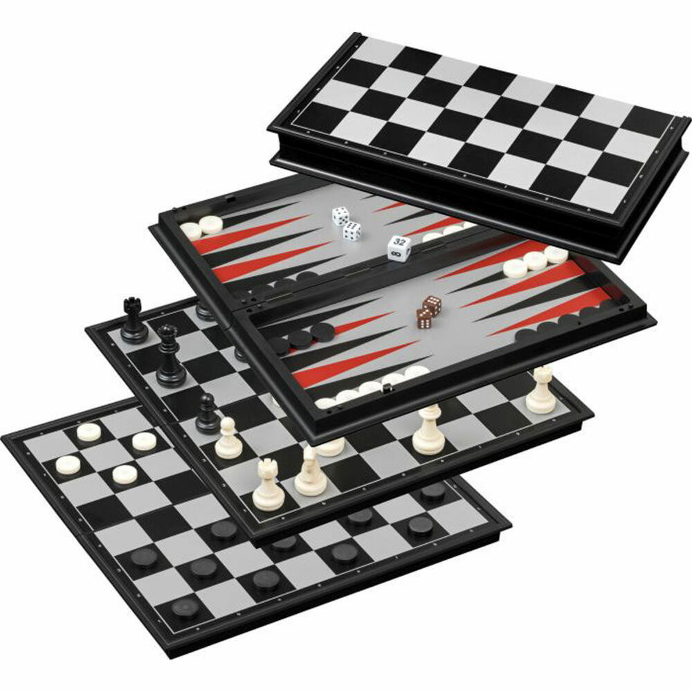 Philos Philos 2506 Magnetisch schaak-, backgammon- en damspel set