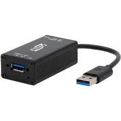 Exsys USB 3.2 Gen 1 Managing Adapter (USB-A, 1 Port), Dockingstation + USB Hub, Schwarz