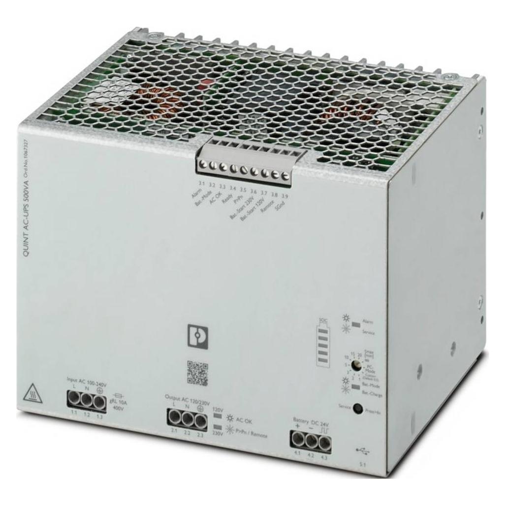 Phoenix Contact PHOE unterbrechungsfreie Stromversorgung (500 VA, 500 W, Online-Doppelwandler USV) (1067327)