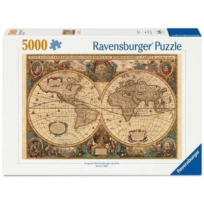Erwachsenenpuzzle 5000 Teile - Historische Weltkarte, Henricus Hondius 1630