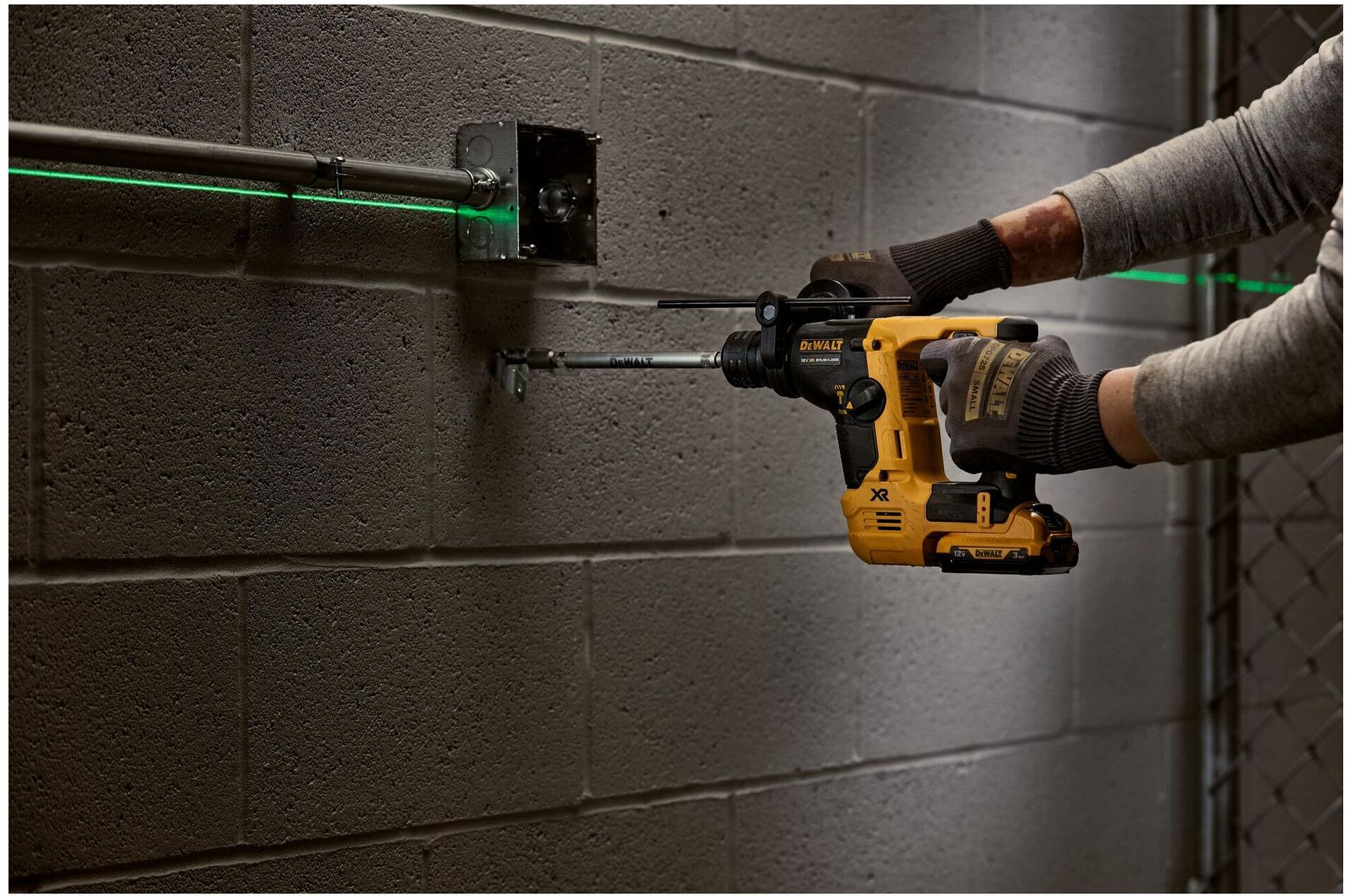 Akku-Meisselhammer DEWALT "Akku-Bohrhammer SDS-Plus", gelb, B:11,5cm, Abbruchhammer, Akku-Meisselhammer gelb Einheitsgröße