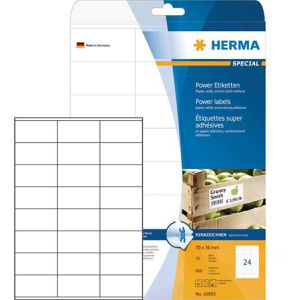 Herma Special 10905 25 Etiketten weiß 70 x 36, 600 Stück