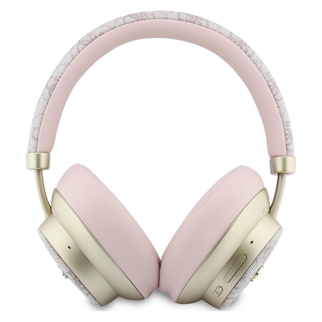 Guess Headphones nauszne Bluetooth ENC 4G Gold Script Metal pink (ANC, 32 h, Kabellos) (GUBHP83P4CSCMP)