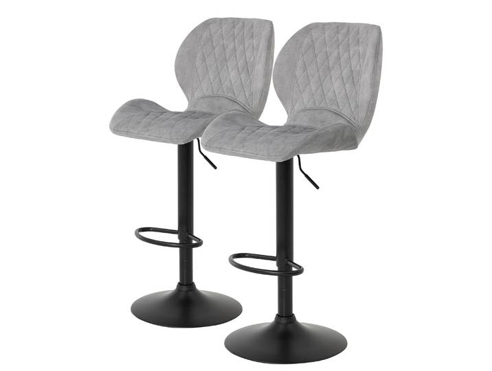 Barstuhl Ripley 2er-Set 50 x 96 x 51cm Grau