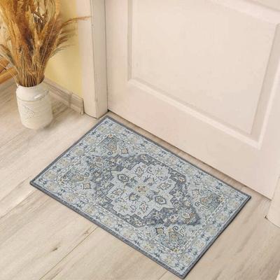 Maxax Non-Slip Machine Washable Grey Yellow Cream Multicolor Area Rug