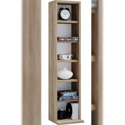 VCM Holz CD DVD Aufbewahrung Regal Elementa Sonoma-Eiche
