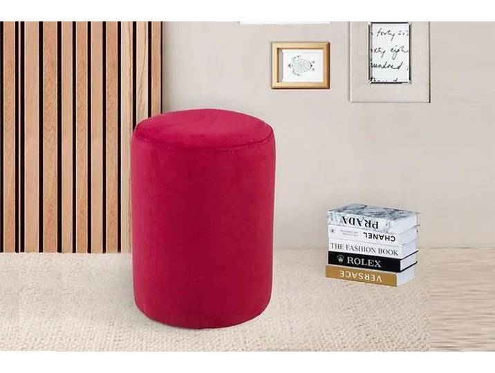 JVmoebel Pouf Rosa Hocker mit Textilbezug und MDF-Rahmen, stilvolles Design (1-St., Hocker), Made in Europa