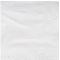 MONOUSO - Papierservietten mit Rand 40x40cm 2-lagige Weiß (50 Stück)