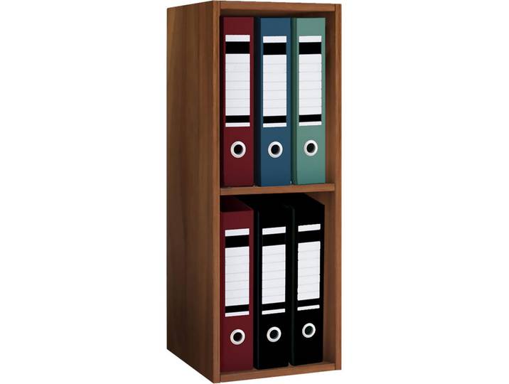 Mid.you Aktenregal, Nussbaumfarben, Holzwerkstoff, 34x72x30 cm, Büromöbel, Büroregal, Aktenregale