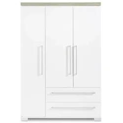 Paidi Kleiderschrank Kira, 135 x 205 cm Dekor Eiche Nautik