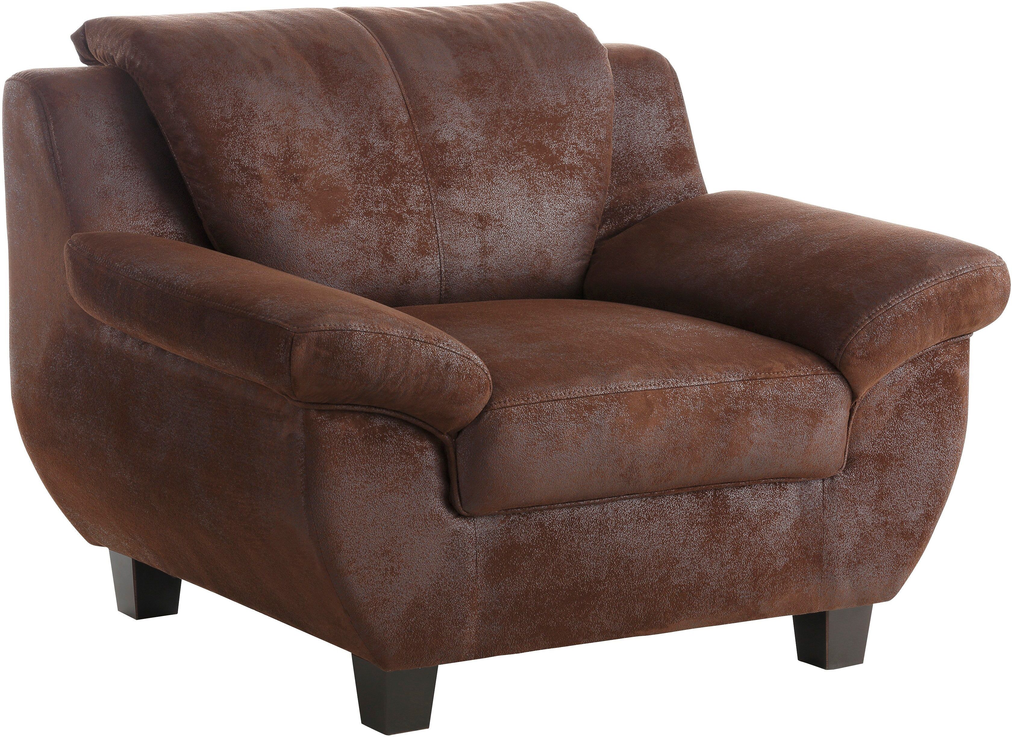 Sessel HOME AFFAIRE "Yesterday belastbar bis 140kg/ Sitz", braun (mocca), Sessel, Microfaser MELROSE, %reste%, B/H/T: 108cm x 80cm x 91cm, Primabelle-Microfaser (100% Polyester);Struktur (100% Polyester);Antikleder-Optik Melrose (100% Polyester), Sessel, 
