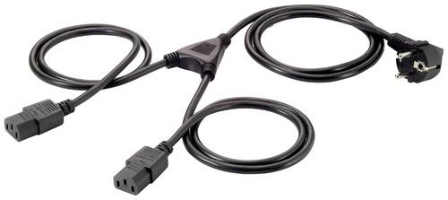 Equip Strom Anschlusskabel 1.8 m Schwarz