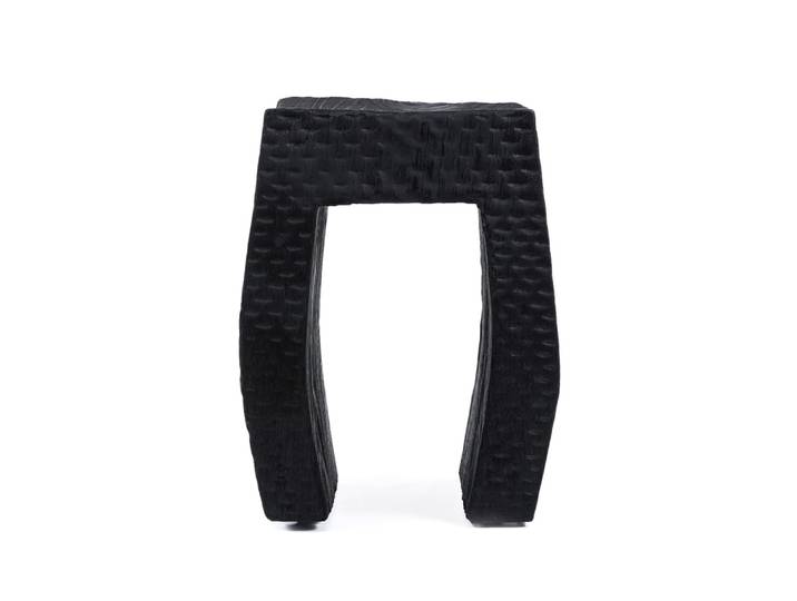 Tabouret bois suar noir 38x38x47cm