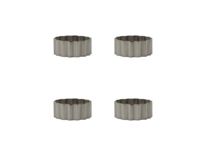 Serviettenring HOUSE DOCTOR House Doctor Serviettenring Nello, 4er Set , silber grau, H:2cm Ø:4,5cm, Serviettenringe, Serviettenring