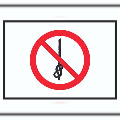 HB-Druck Knoten von Seilen verboten Symbol Schild A2 (420x594mm)