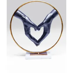 KARE DESIGN Deko-Objekt Heart Hand Kunststoff Blau