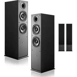 VEVOR Passiv Standlautsprecher Paar, 2-Wege, mit 2,54 cm Hochtöner, zwei 16,51 cm Tieftönern, 400 W Spitzenleistung, 65 Hz–20 kHz Frequenzgang, robustes MDF-Gehäuse, für Home-Audio, Paar