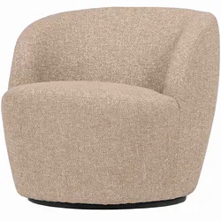 Drehsessel Serra aus Melange-Stoff, modern und gemütlich, Natur, 360° drehbar, gepolstert