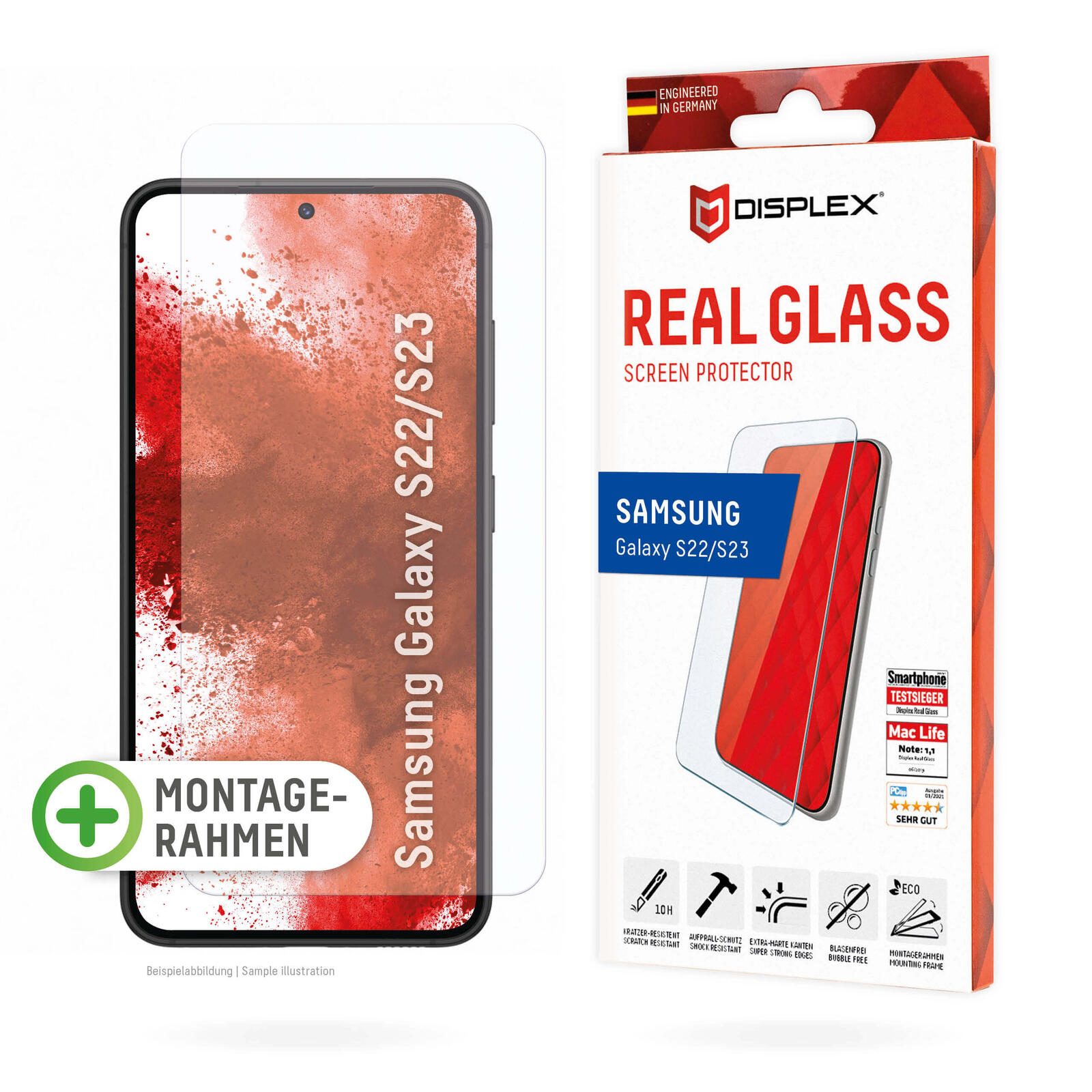 DISPLEX Panzerglas Displayschutz für Samsung Galaxy S22/ S23 01772
