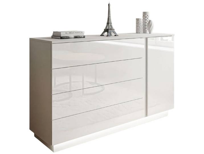 yourhouse24 Kommode LUNA II Sideboard 1D4S mit LED Beleuchtung
