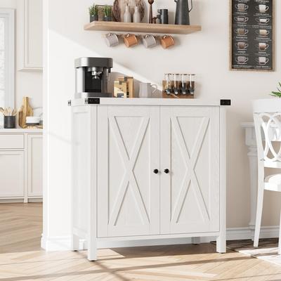 Garvee Buffet Cabinet Farmhouse Storage Cabinet with Doors and Shelves