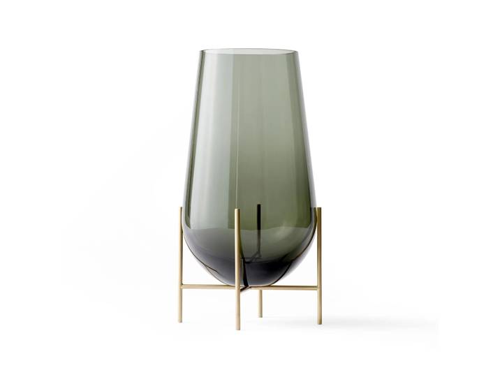 Audo Copenhagen Vase moyen Échasse verre fumé