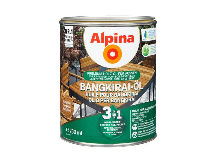 Alpina Bangkirai-Öl 3in1 Braun 0.75 l Matt