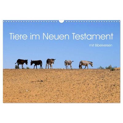 Tiere im Neuen Testament mit Bibelversen (Wandkalender 2027 DIN A3 quer), CALVENDO Monatskalender