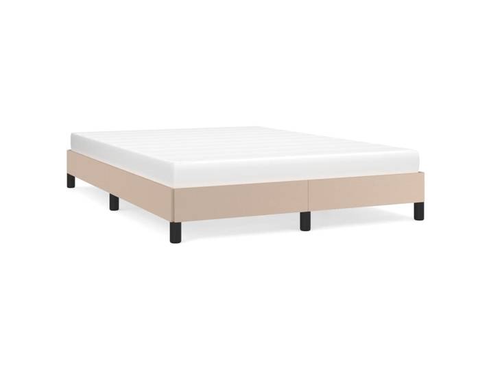 vidaXL Cadre de lit cappuccino brun 140x190 cm simili-cuir