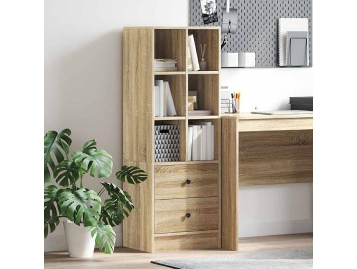 Highboard mit Schubladen Sonoma-Eiche 45,5 x 34 x 127 cm Holzwerkstoff Stauraum, Holzwerkstoff, Sonoma-Eiche, Wohnzimmer, Flur, Essbereich