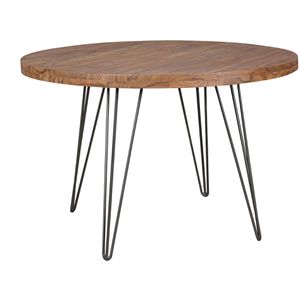 Wohnling Esstisch WL5.201, Sheesham-Massivholz, 120 x 78cm, rund