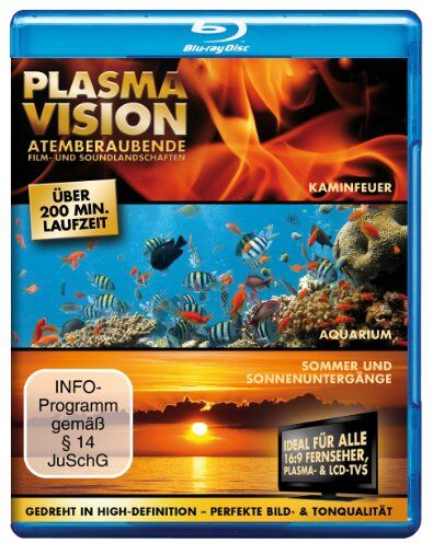 Plasma Vision - Atemberaubende Film- und Soundlandschaften - Sonnenuntergänge/Aquarium/Kaminfeuer [Blu-ray] - Preis vom 30.09.2026 09:01:18 h