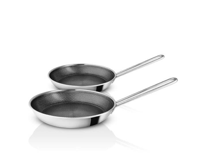 Eva Trio Multi Bratpfanne 2er Set 24 & 28 cm Mosaic keramische Slip-Let®-Antihaftbeschichtung Pfannen mit einzigartigem Mosaikmuster auf der Oberfläche Brushed Steel