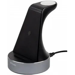 VERBATIM WCS-01 Aluminium 2-in-1 Qi MFi Ladestation - Apple Watch + QC 3.0