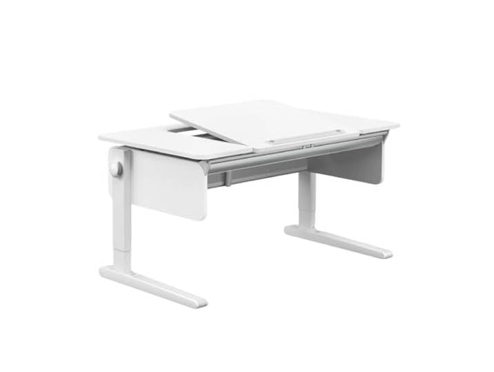 moll Champion Center Up Kinderschreibtisch höhenverstellbar mitwachsend & ergonomisch mit geteilter, neigbarer Tischplatte & gerundeten Ecken ideal für Schulkinder Made in Germany