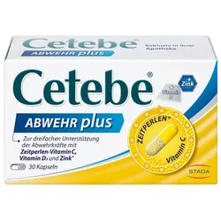 CETEBE ABWEHR plus Vitamin C+Vitamin D3+Zink Kaps. 30 St
