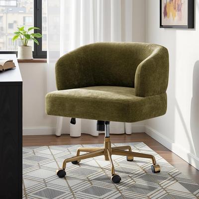Jacqueline Modern Chenille Fabric Office Chair By HULALA HOME