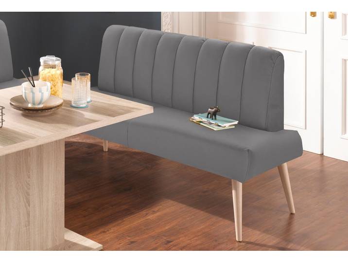 exxpo - sofa fashion Costa, moderne Rückensteppung, bequem und elegant, hoher Holzfuss hochwertige Detailverarbeitung, Frei im Raum stellbar