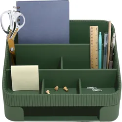 Stackers Schreibtisch-Organizer mit Brief- und Dokumentenfach, 25 x 33 cm, smaragdgrün, 2 tlg.