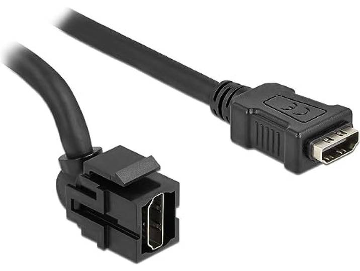 Delock Keystone module HDMI-bus 250° > HDMI-aansluiting met kabel zwart