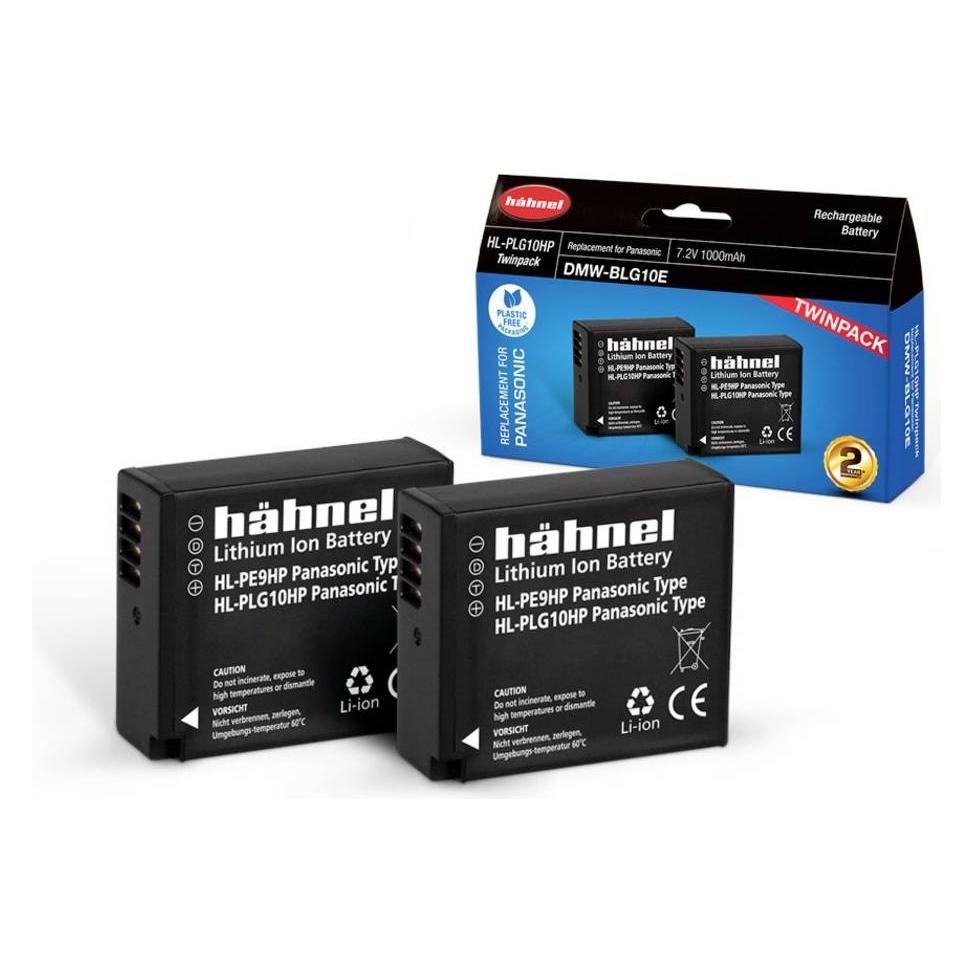 Hähnel HL-PLG10, 2er Kamera-Akku ersetzt Original-Akku DMW-BLG10E 7.2 V 1000 mAh (Kamera Akku) (10001608)