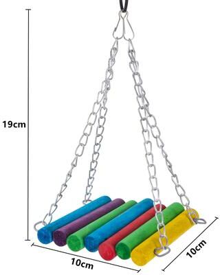 Pet Hub Complete Bird Toy Set: Rocking, Chewing, Training Combo For Parrots Hammock, Ladder, And More   Pet Supplies 3