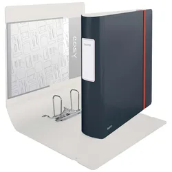LEITZ Ordner Rückenbreite 8.2 cm DIN A4 stabile Pappe samtgrau