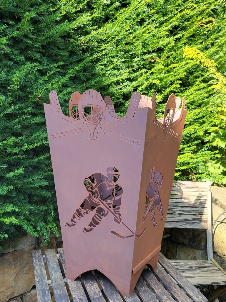 Ferrum Art Design Edelrost vuurkorf ijshockey